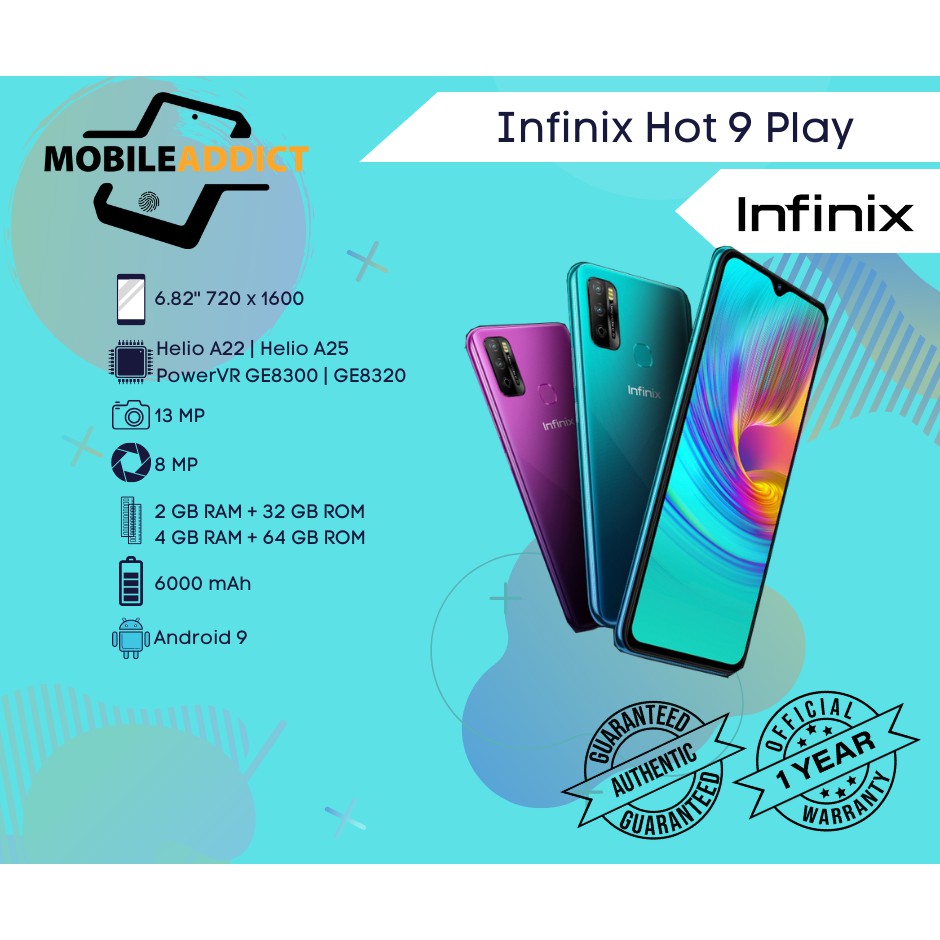 Infinix Hot Play Ntc Year Official Warranty Shopee Philippines