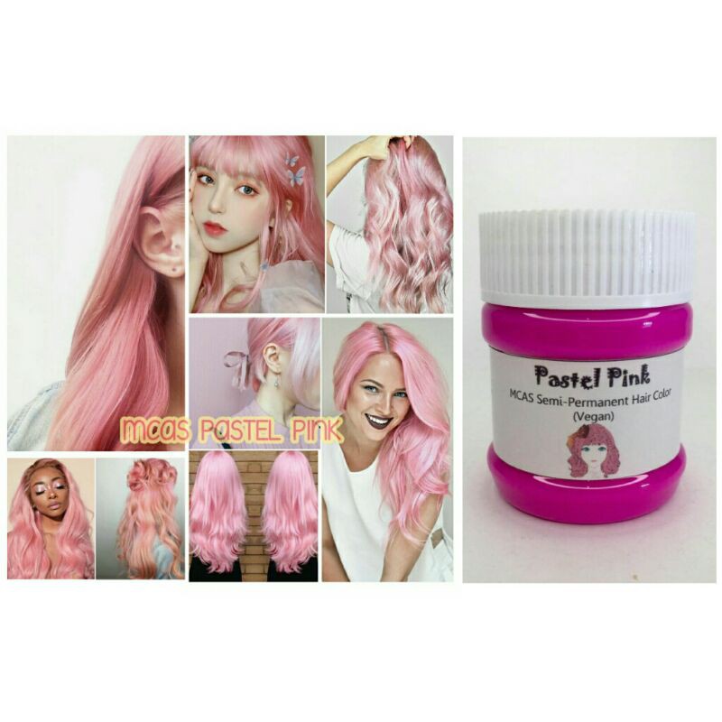 MCAS Pastel Pink Vegan Semi Permanent Hair Color 120ml 150ml Shopee