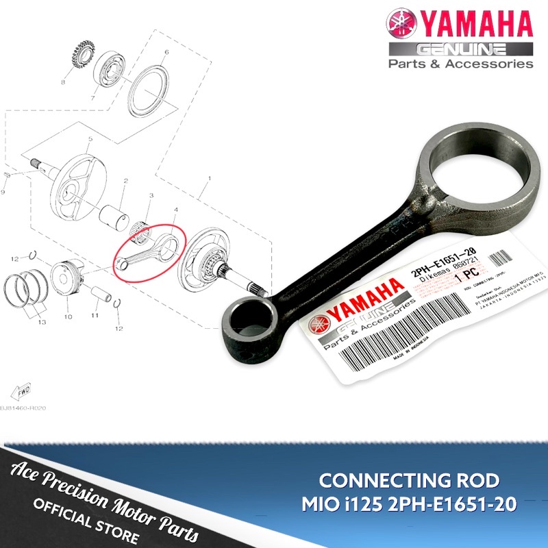 Connecting Rod Mio I Soul I Gravis Yamaha Original Ph E