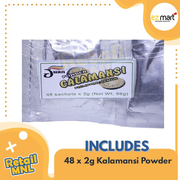 Retailmnl Juan Kalamansi Powder Juice Drink Pure Calamansi 48 Sachets X