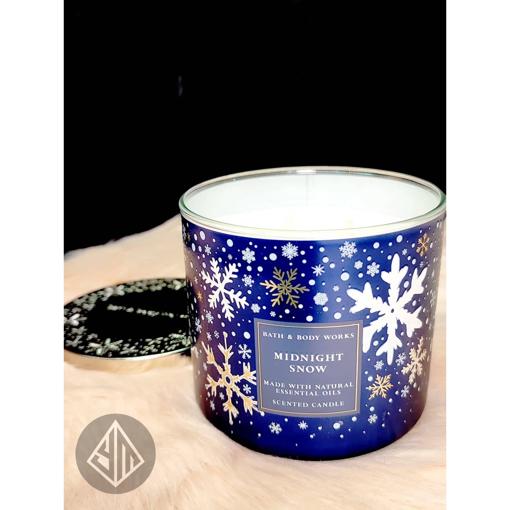 Bath Body Works Scented Candle Midnight Snow 3 Wick Shopee