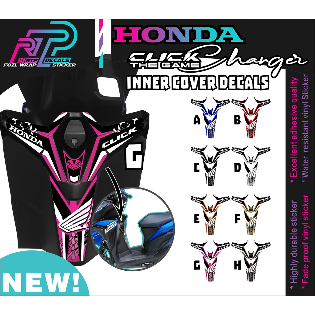 Honda Click Inner Body Printed Decals Sticker Shopee Philippines