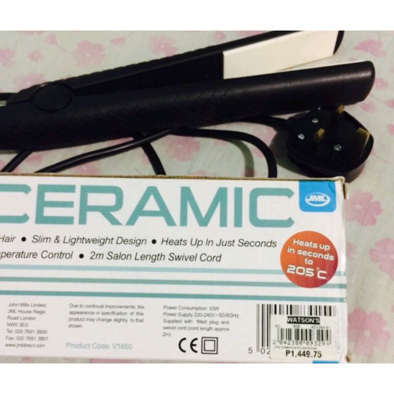 Jml Pro Ceramic Slim Hair Straightener Curler Shopee Philippines