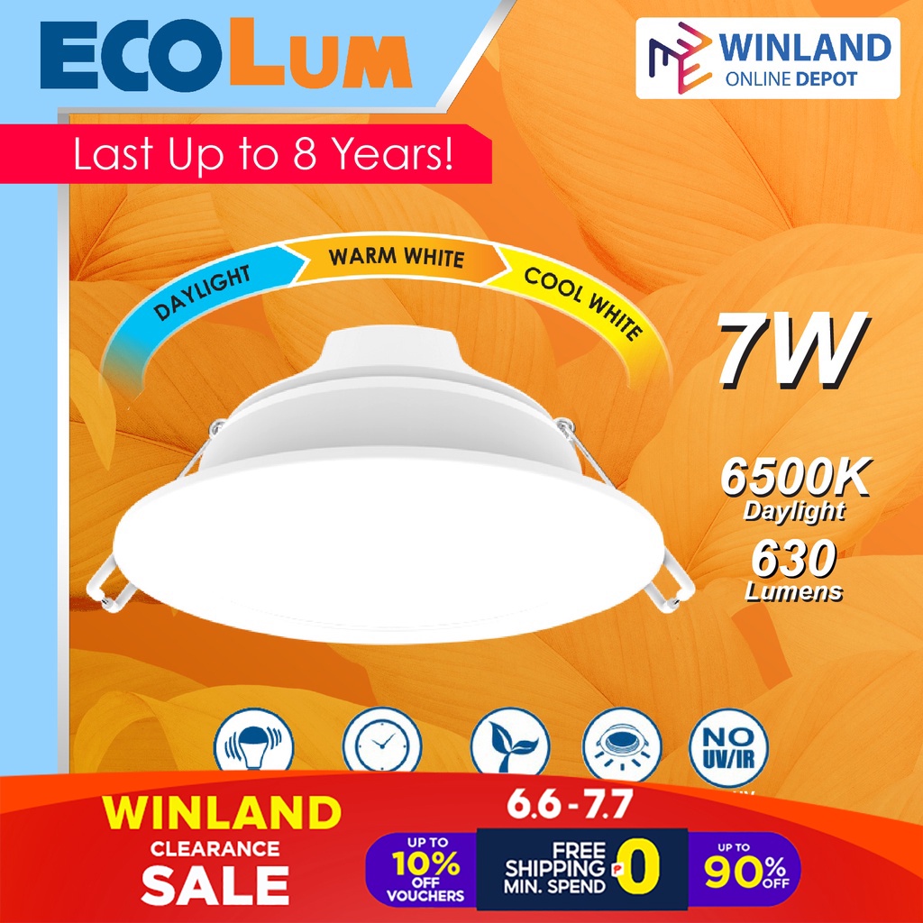 Firefly ECOLUM Original 3 Color Downlight 7watts CDL223107TC Winland