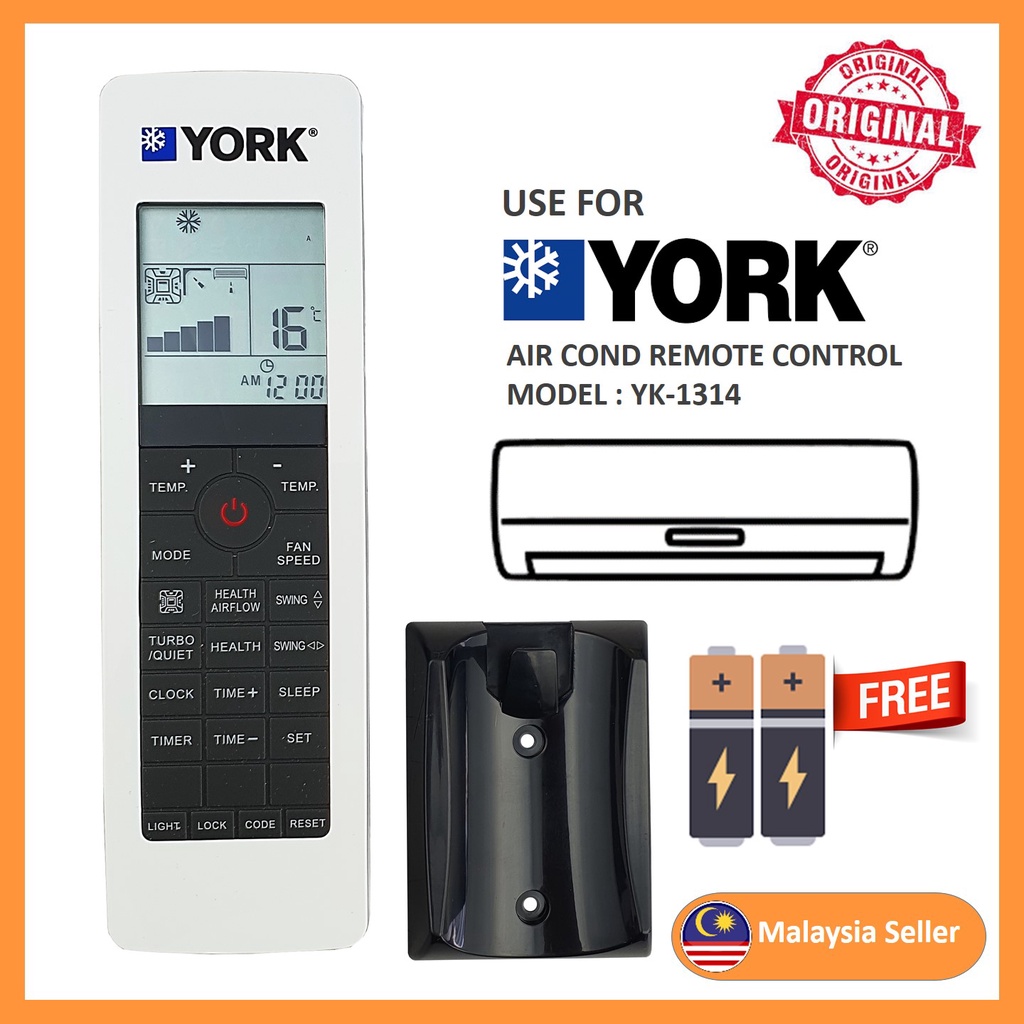 Original York Yk Air Cond Aircond Air Conditioner Remote