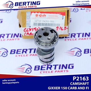 SGP CAMSHAFT ASSEMBLY Suzuki Gixxer 150 Carb And FI Genuine 12710 34J01