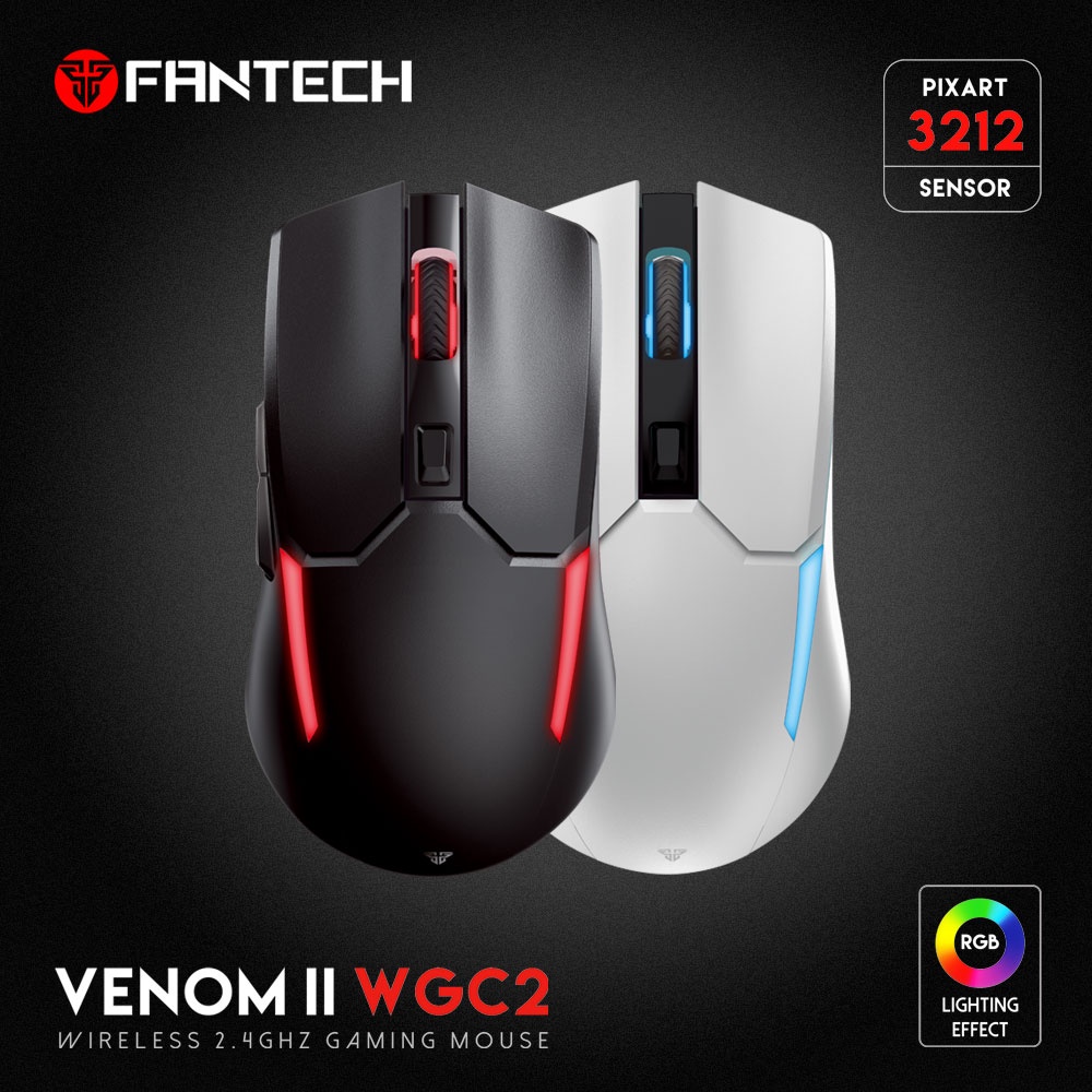 Fantech Wireless Gaming Mouse Ghz With Rgb Lighting Effect Venom Ii