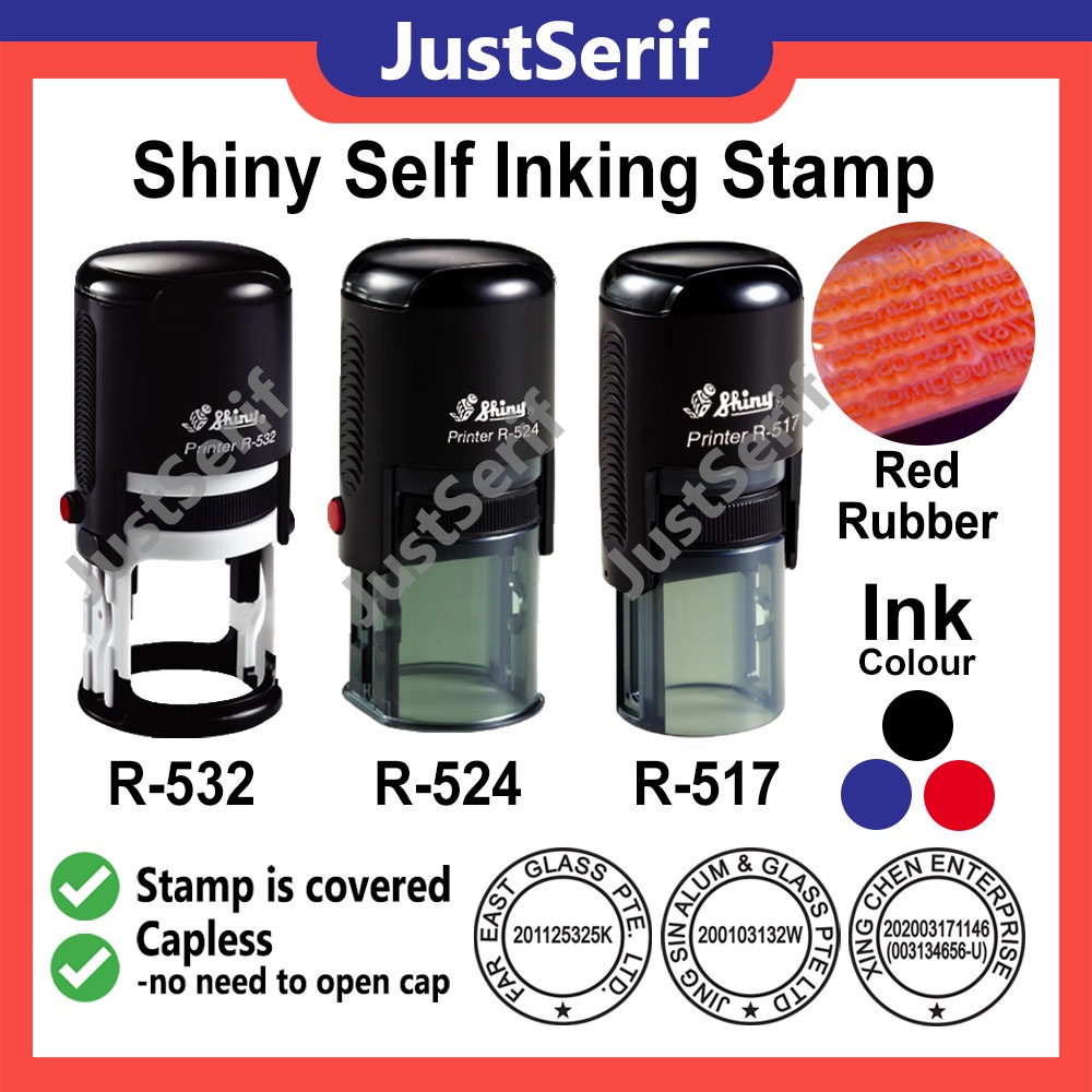 Self Inking Round Company Logo Stamp R R R Shiny Shopee