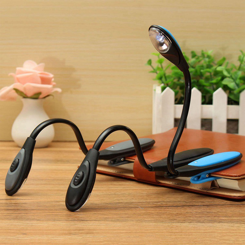 Mini Flexible Clip On Bright Booklight Led Travel Book Reading Lamp