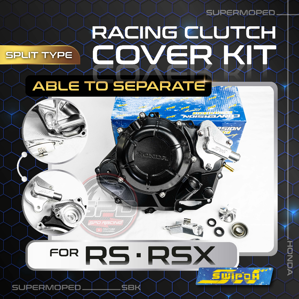 Swipoh Racing Clutch Cover Kit For Rs Rsx Split Type Shopee