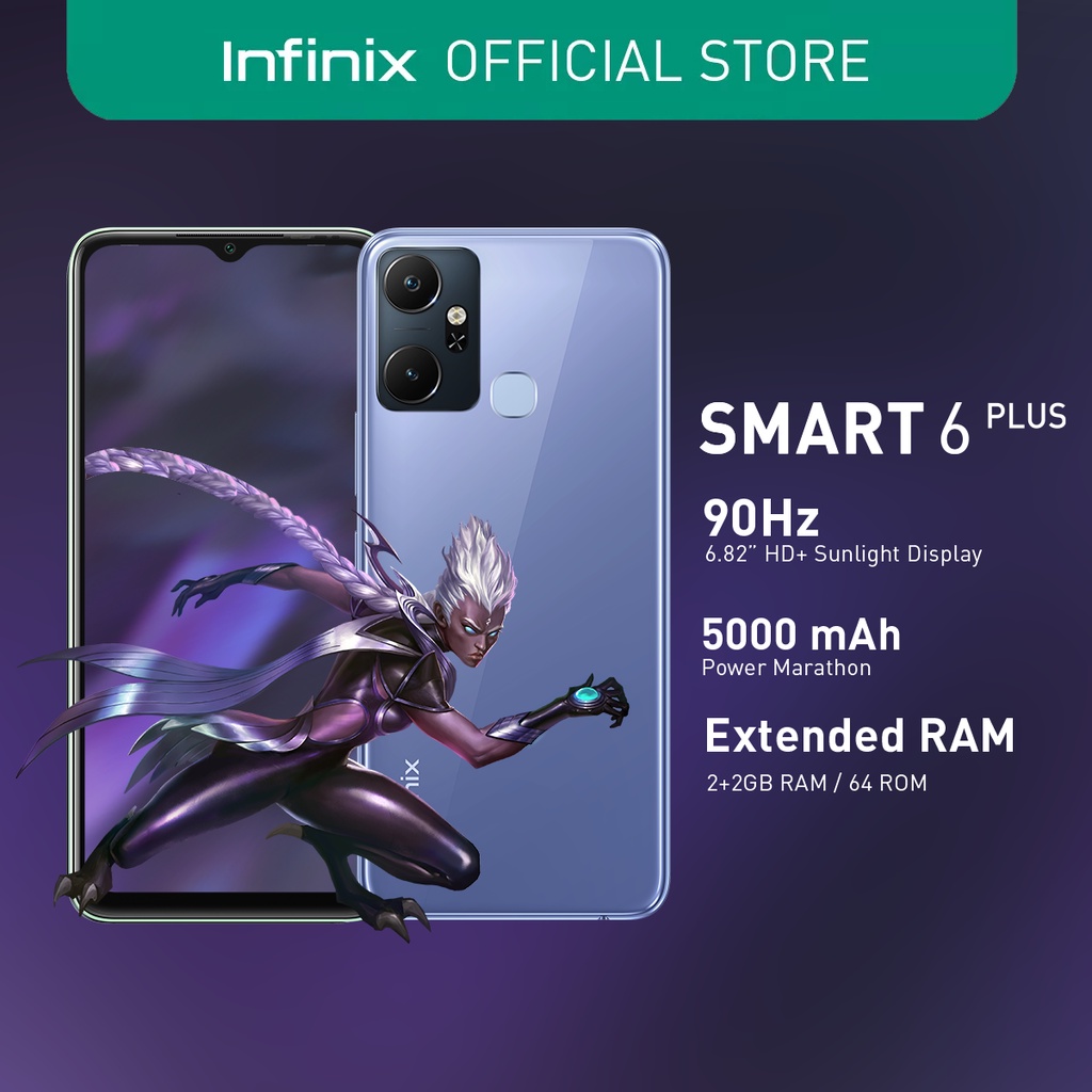 Infinix Smart 6 PLUS 2GB 64GB 1 Year Local Warranty Shopee