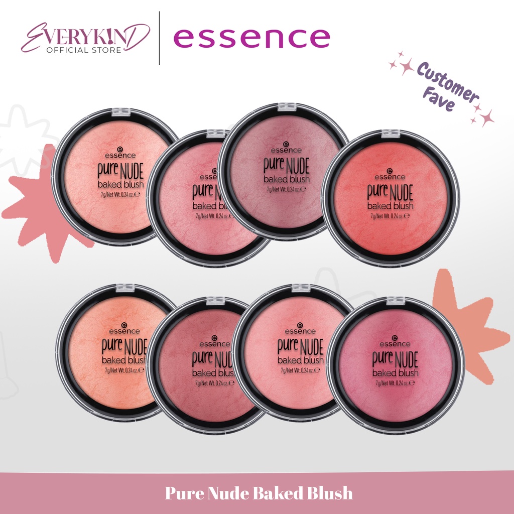 Essence Pure Nude Baked Blush Blendable Buildable Lightweight Blush