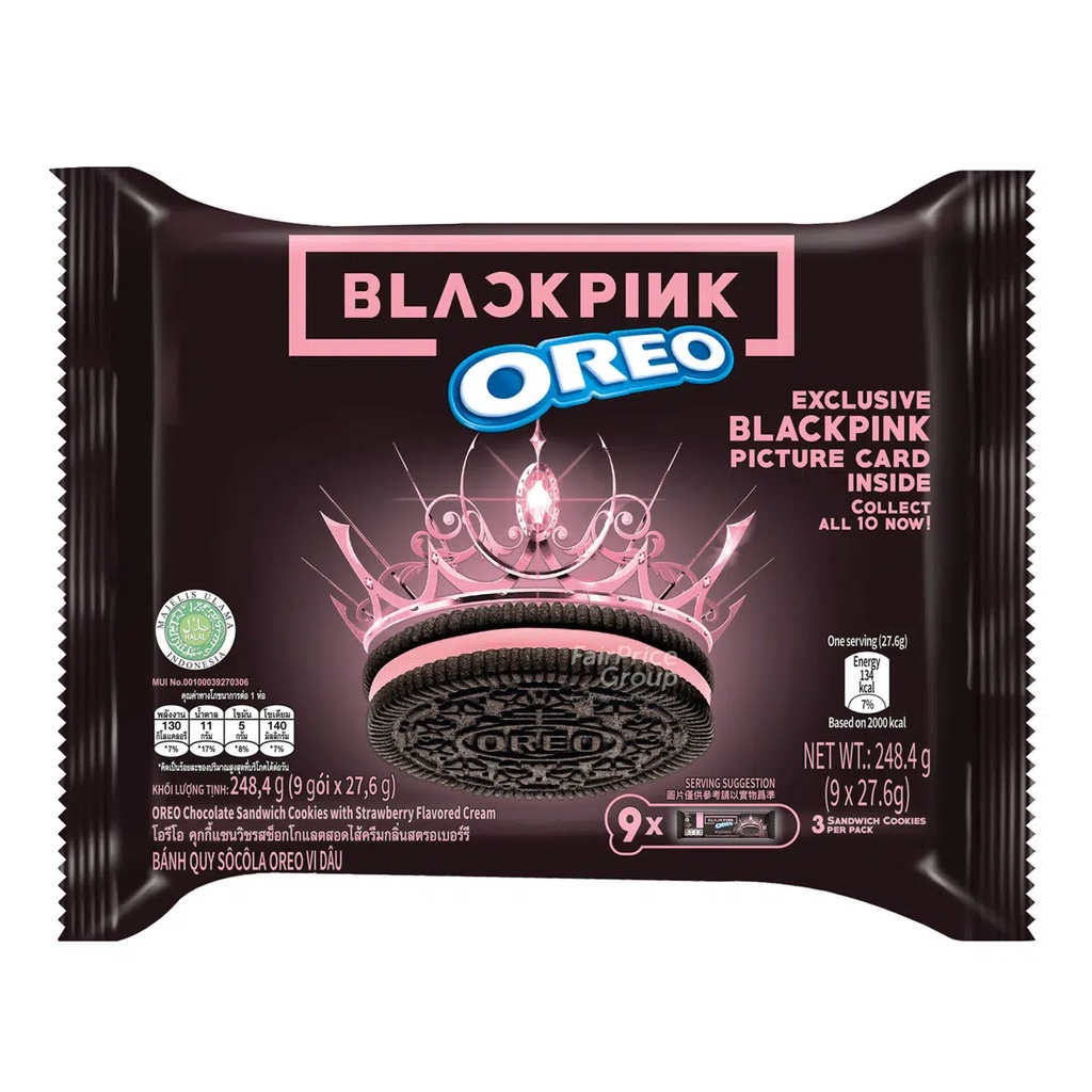 OREO X BLACKPINK Oreo Chocolate Sandwich Cookies With Strawberry