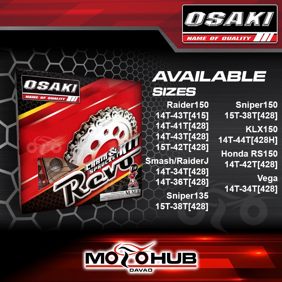 Osaki Chain Sprocket Set Motohub Shopee Philippines