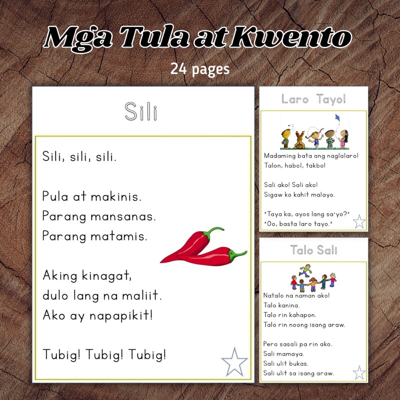 Mga Tula At Kwento Ni Kim CTTO Print With Bind Colored 24 Pages