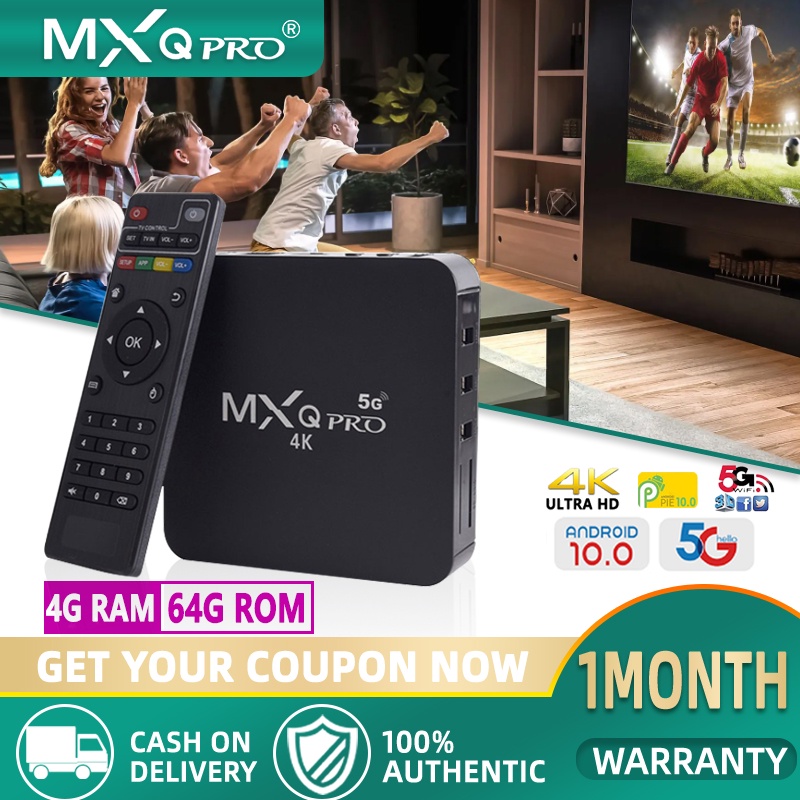 Mxq Pro Tv Box 4k 5g 4gb 64gb Android Smart Digibox Tv Box For Tv HD