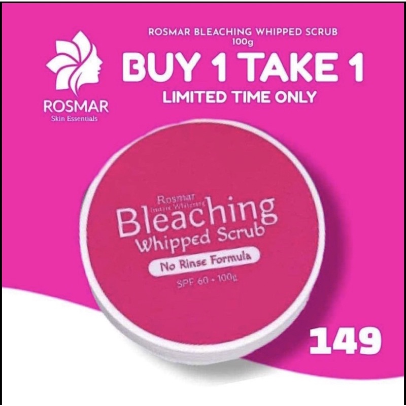 Buy Take Rosmar Bleaching Whipped Scrub G Shopee Philippines