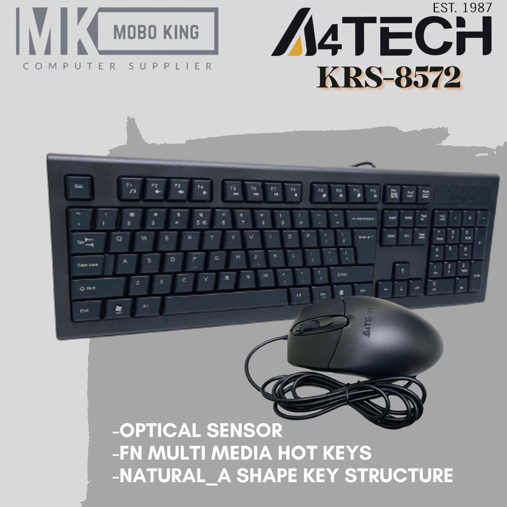 A Tech Krs Keyboard Usb Corded Keyboard And Mouse Combo Brand New