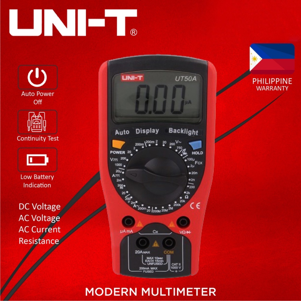 Uni T Ut A Modern Digital Multimeter Multitester Back Light Ac Dc