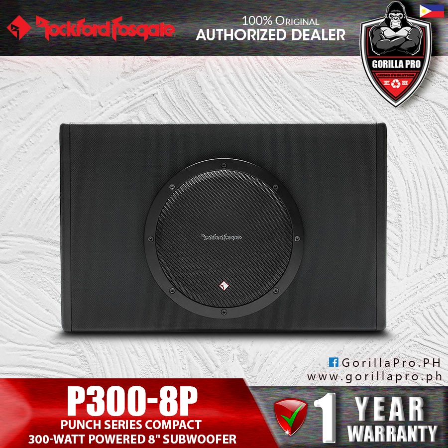 Rockford Fosgate P300 8P Punch Series Compact 300 Watt Powered 8