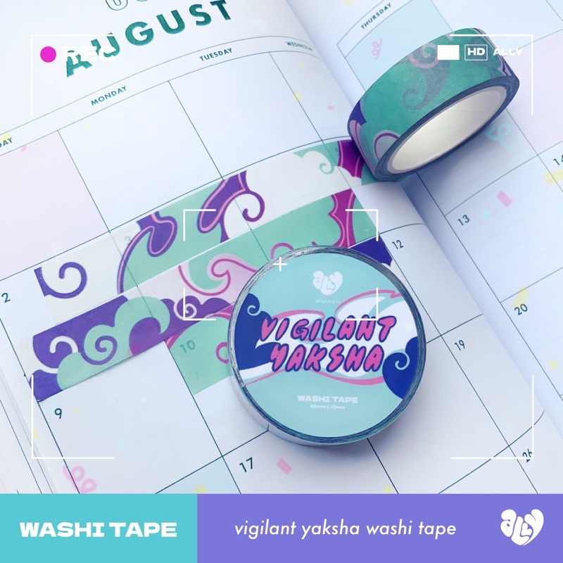 ALLYRCR Vigilant Yaksha Xiao Genshin Impact Washi Tape Shopee