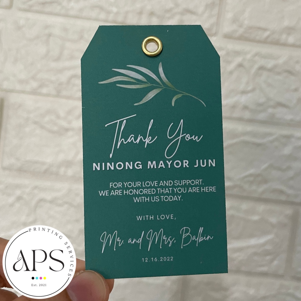 THANK YOU GIFT TAGS FOR WEDDING BIRTHDAYS CORPORATE EVENTS