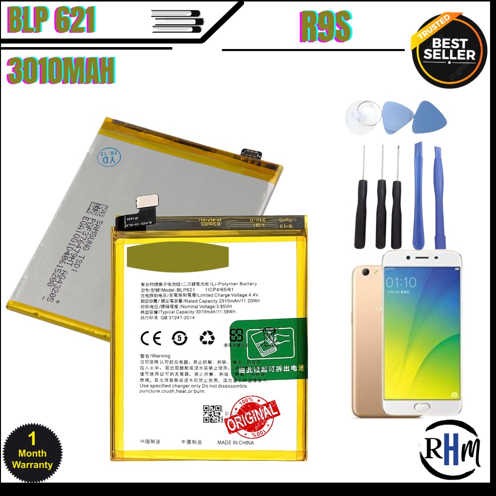 R9s Battery Model BLP621 3010mAh High Quality Lithium Ion Polymer