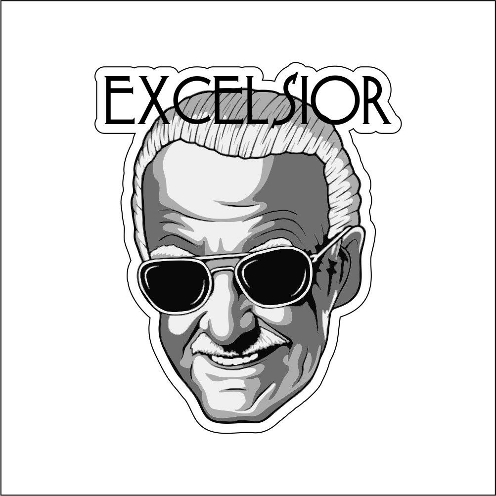 Excelsior Stan Lee Printed Vinyl Decal Sticker 3 THREE Pack Shopee