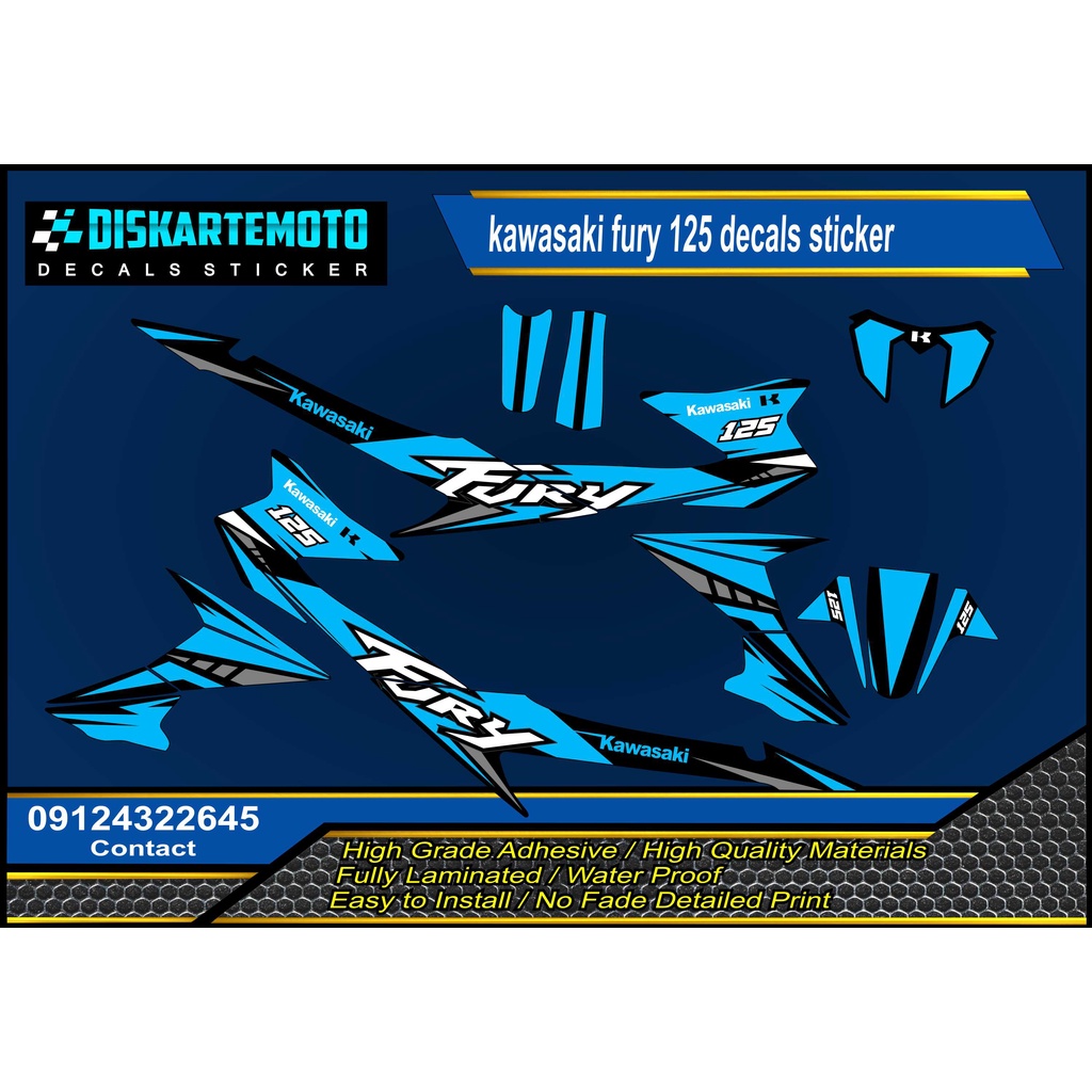 Kawasaki Fury 125 Decals Sticker Shopee Philippines