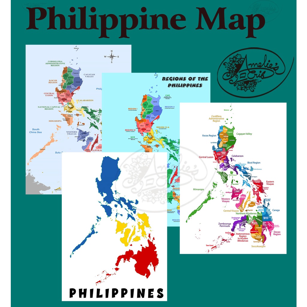 Philippine Map Laminated Educational Chart Shopee Philippines Hot Sex