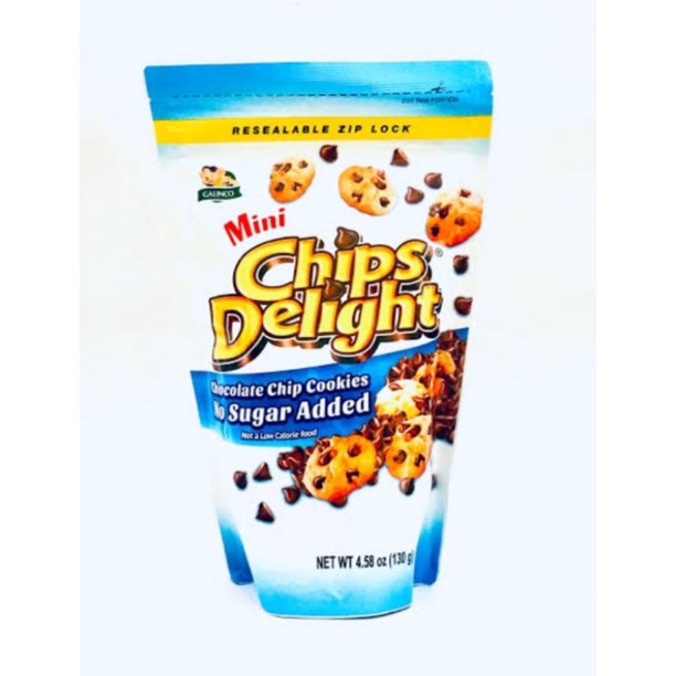 Chips Delight No Sugar Mini Chocolate Chip Cookies 130g Shopee