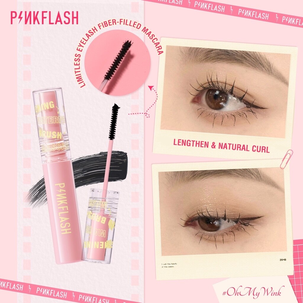 PINKFLASH Mascara Limitless Eyelash Fiber Filled Curled Ultrathin Fiber