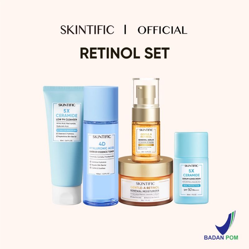 Skintific Retinol Set Package Skintific Package 5pcs With Sunscreen