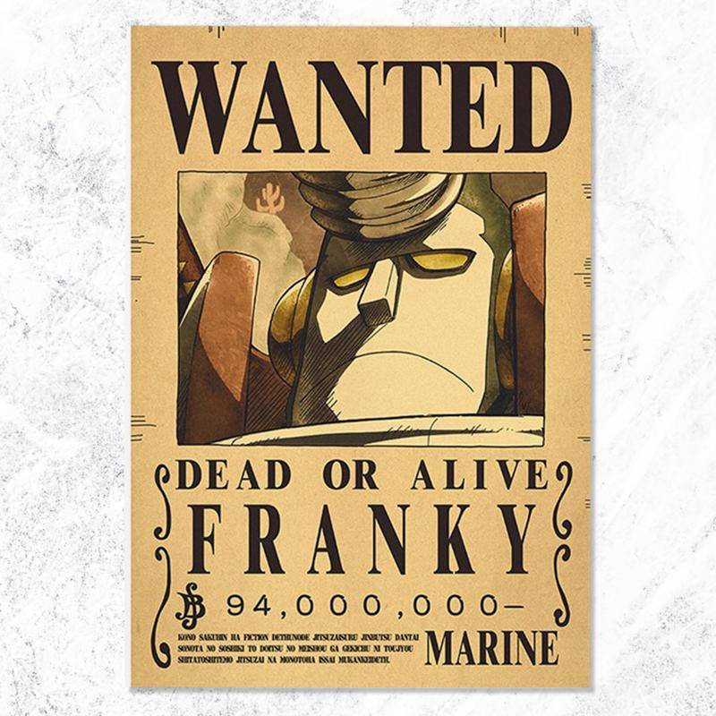 New Edition One Piece Poster Franky One Piece Wanted Posters X Cm