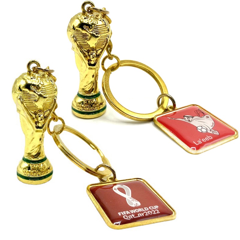 2022 FIFA WORLD CUP QATAR 3D Trophy Keychain With Official Emblem Own