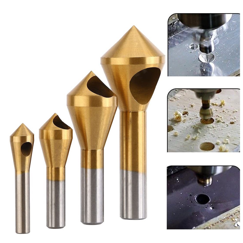 Titanium Coated Countersink Chamfer Tool Deburring Drill Taper Hole