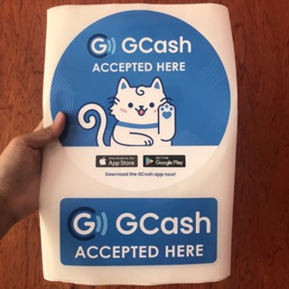 Gcash Accepted Here Sign Sticker Signage Board Waterproof Shopee