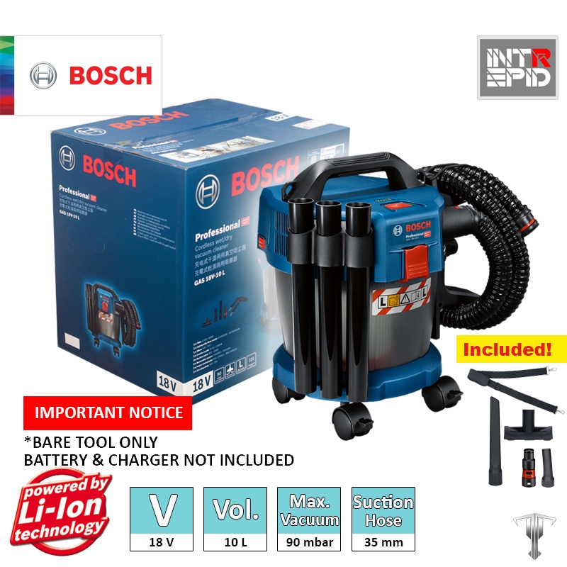 Bosch Gas V L Premium Professional V Cordless Wet Dry Vacuum