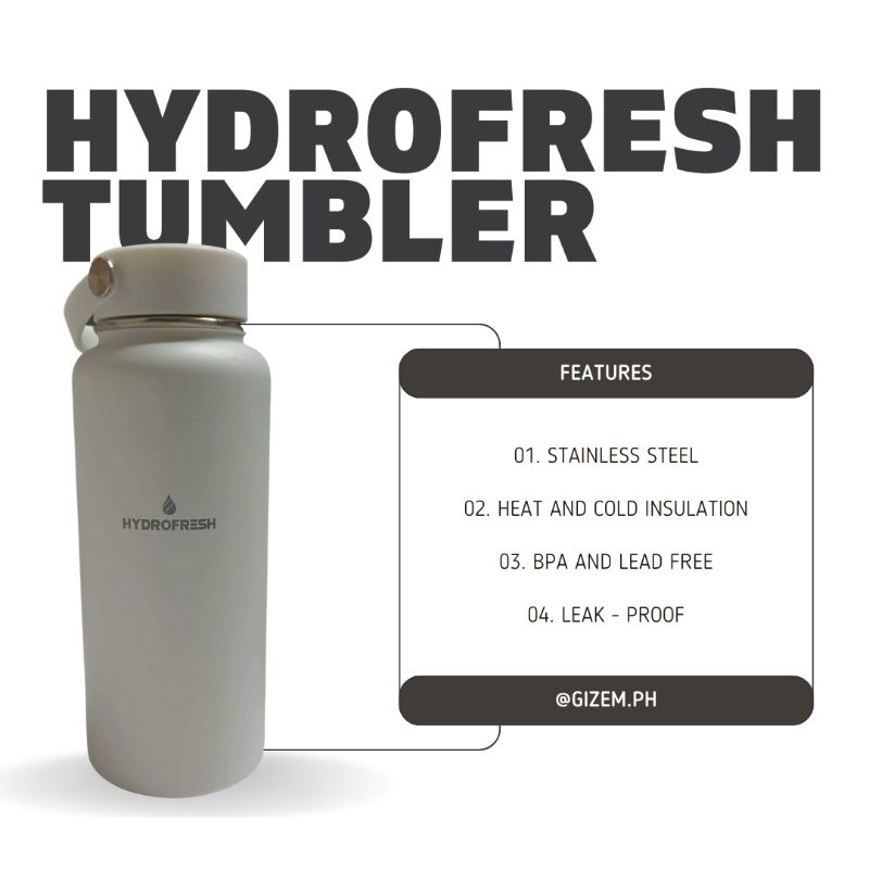 Hydrofresh Stainless Steel Tumbler With Handle 1L Color White Shopee