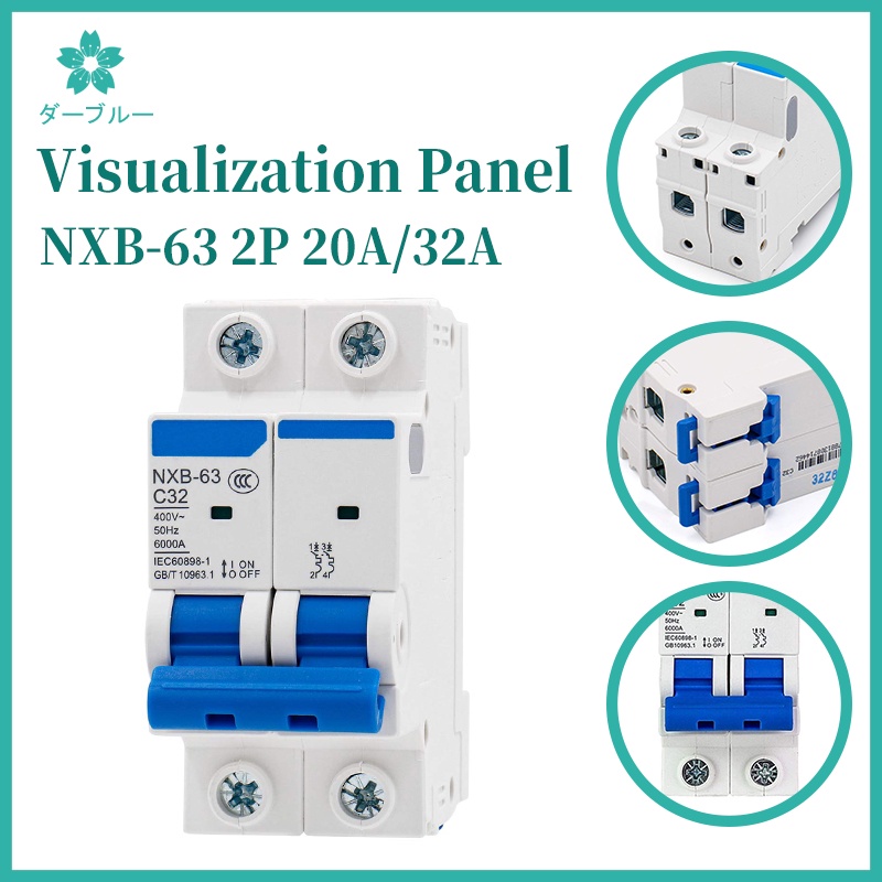 Miniature 2 Poles Circuit Breaker NXB 63 2P 20A NXB 63 2P 32A Manual