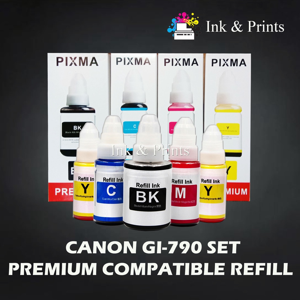 CANON Compatible Refill Ink GI 790 GI790 SET FOR Pixma G1000 G1010