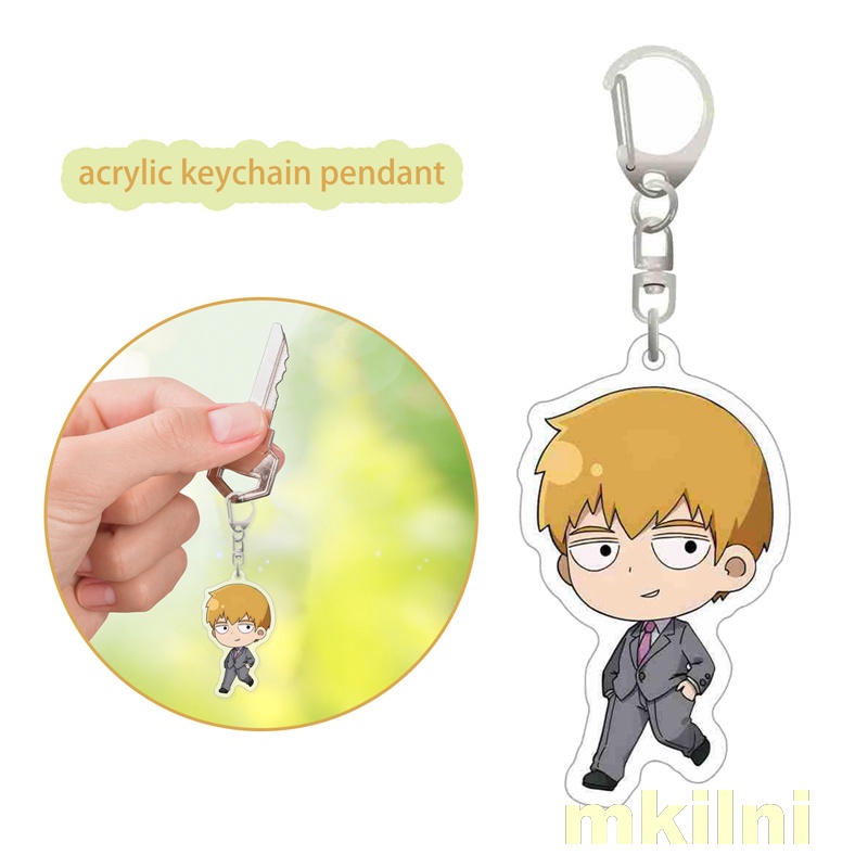 Fashion Anime Mob Psycho 100 Cartoon Figures Keychain Kageyama Shigeo