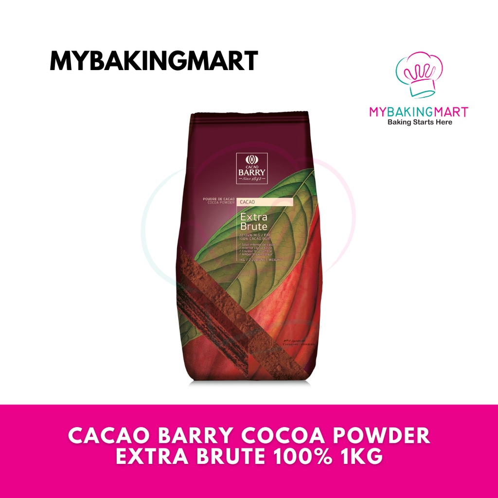 Mybakingmart Cacao Barry Cocoa Powder Extra Brute 100 1KG Koko Powder