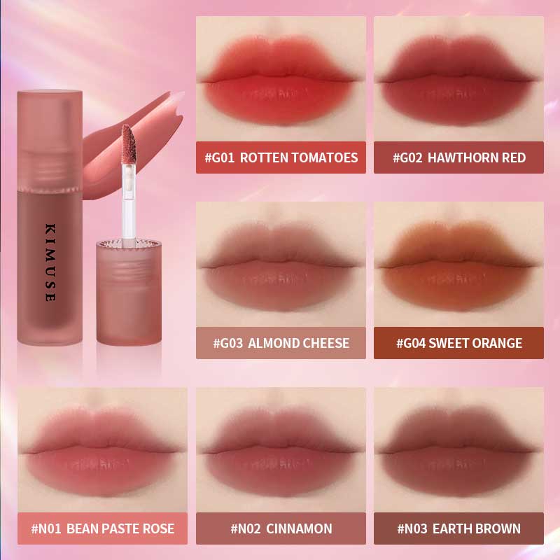 Kimuse Water Tint Lip Glaze Colors Waterproof Long Lasting Matte