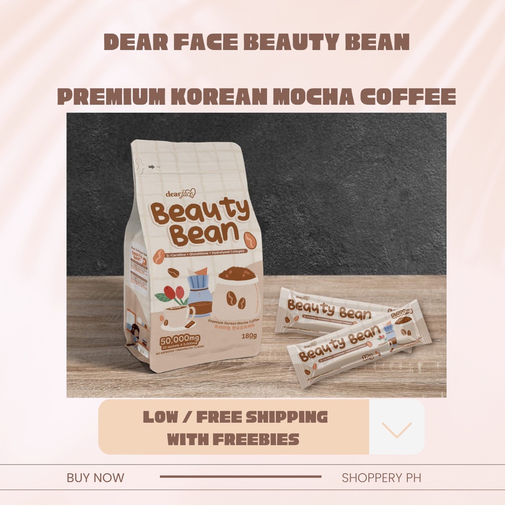 Dear Face Beauty Bean Premium Korean Coffee Mocha Flavor Shopee