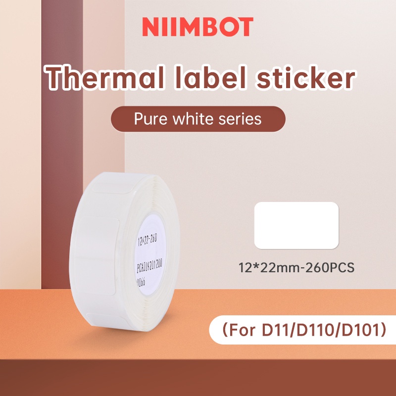 Niimbot Rolls D D D White Thermal Label Paper Waterproof