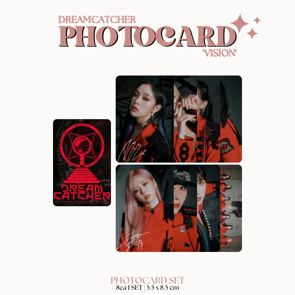 Photocard DREAMCATCHER APOCALYPSE FOLLOW US 2 Sides 8Pcs 2 Sided