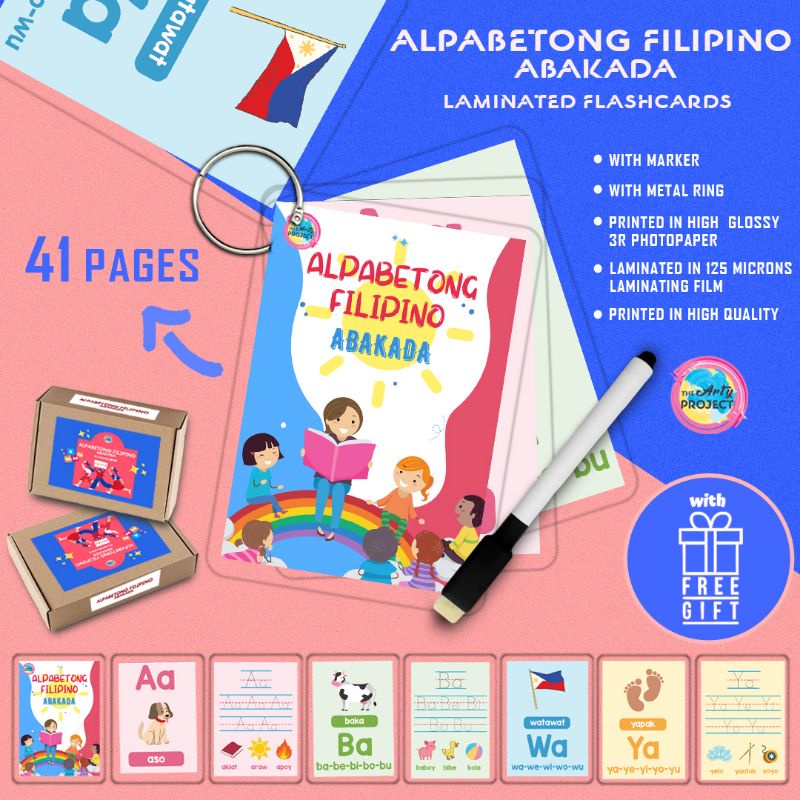 Abakada Alpabetong Filipino Flashcards Laminated Flashcard Shopee