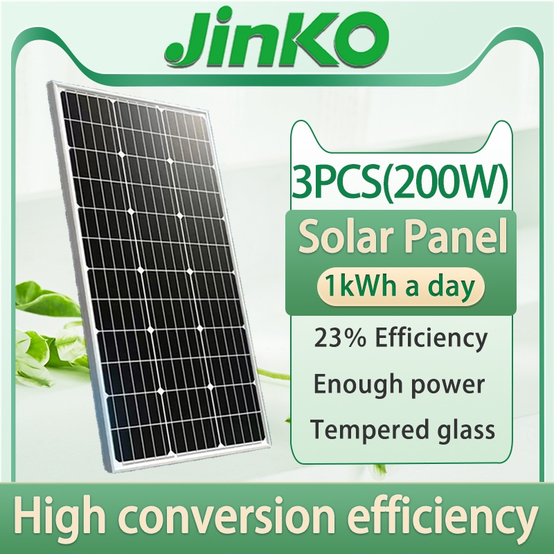 3PCS Monocrystalline 200W Dual Glass Solar Panel 10 Year Warranty