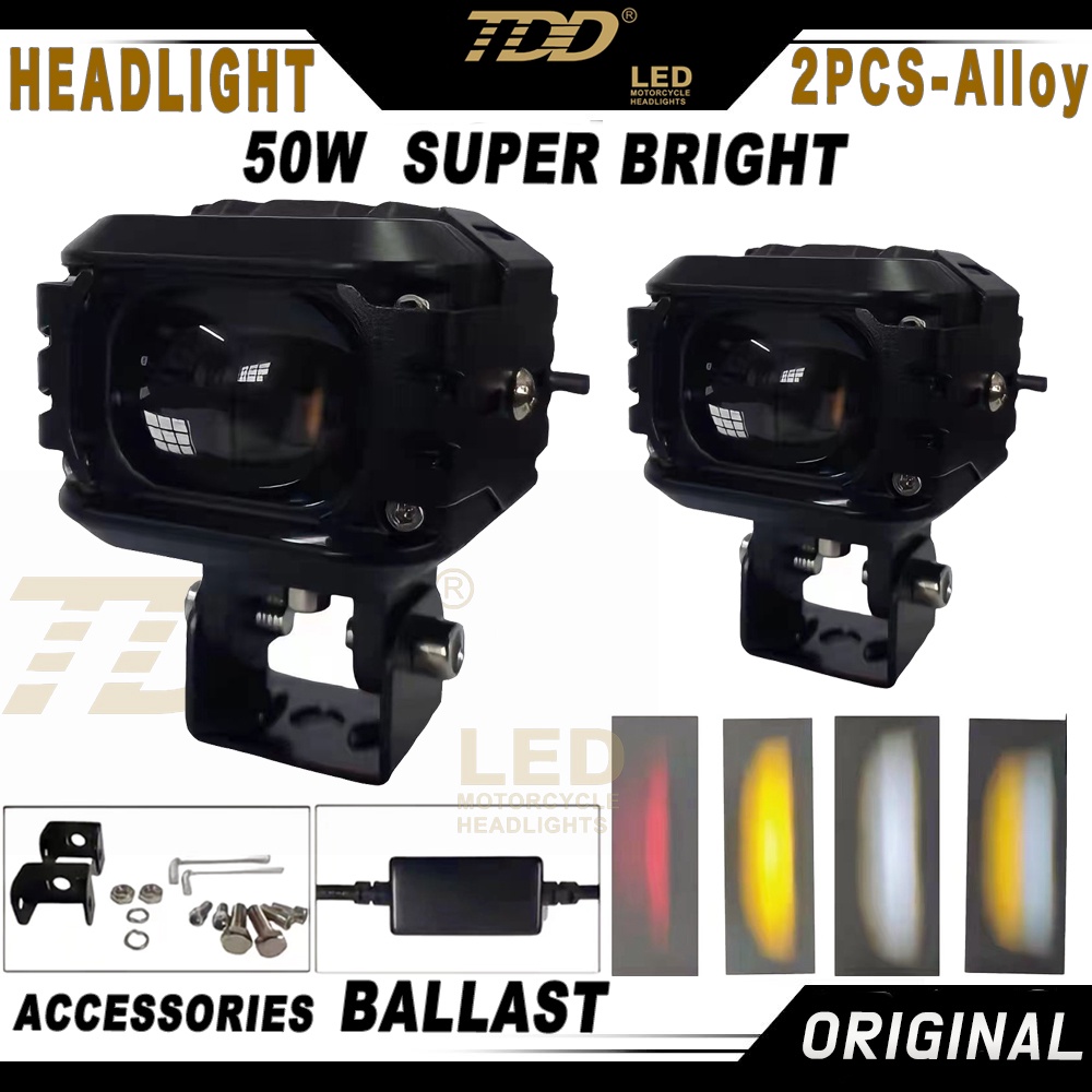 Tdd Original A Pair 50W Mini Driving Light Headlight Yellow White Super